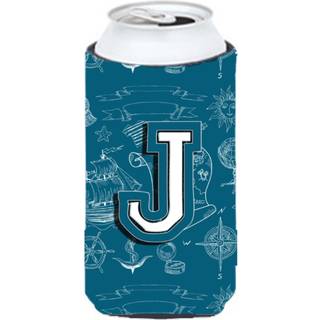 Brev J Sea Doodles Initial Alphabet Tall Boy Beverage Isulator Hugger CJ2014-JTBC