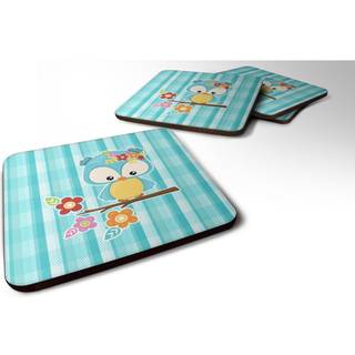 """" Caroline's Treasures Blue Bird Foam Coaster Set på 4 3,5 multicolor """"