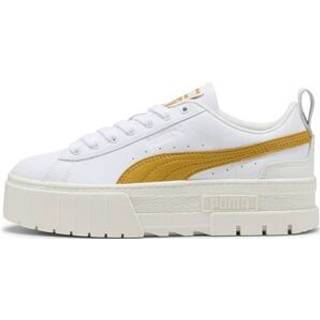 Women&#39;s Puma Mayze Lux Sneakers, White, Size 35.5, Shoes - Archive Gold - 35.5