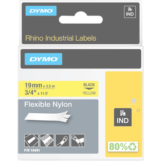Rhino Flex Nylontape 19Mm Gul Dymo