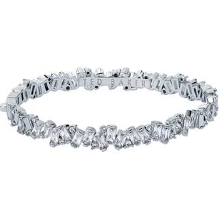 Ted Baker Silver Clarina Crystal Cluster Bangle - Silver - 6cm