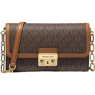 MK Tribeca Large Signature Logo Convertible Crossbody Bag - Brown - Michael Kors - ONE SIZE