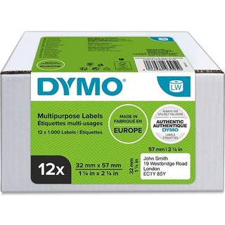 LW 32mm x 57mm Labels aftagelige 12 x 1000 labels, DYMO 2093095