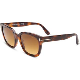 TOM FORD Kvinde FT1216 HAYLAY 53F Solbriller Acetat Havana Brun Firkantet Normal