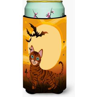 """"Caroline's Treasures Halloween Toyger Cat Tall Boy Drik Insulator Hugger Multicolor""""