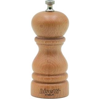 Bisetti Roma 5,12 tommer Beech Wood Salt Mill med justerbar slibemaskine Naturlig finish