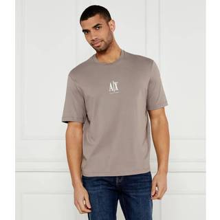 Armani Exchange Crew Neck Logo T Shirt Brown