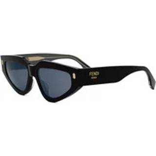 Fendi FE 40163U 01V 54 Solbriller Kvinder Black - Shiny Black - 54mm