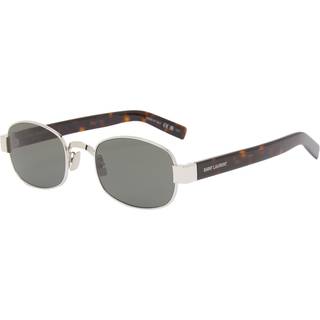 SAINT LAURENT Unisex SL 706 002 Solbriller Metal Sølv Grå Rund - Sølv