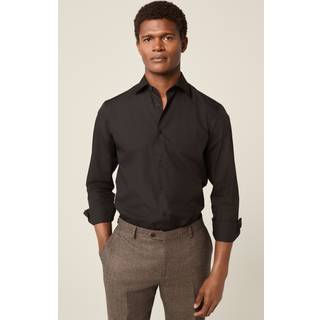 Next Black Slim Fit Cutaway Collar Easy Care Smart Shirt