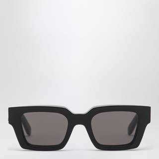 Off-White Unisex OERI008 Virgil 1307 black logo black Solbriller Acetat Sort Grå Firkantet Normal