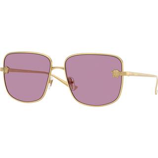 Versace Kvinde VE2282 1002AK Solbriller Metal Guld Violet Firkantet Normal