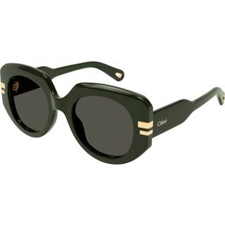 Chloé Kvinde CH0257S 003 Solbriller Acetat Grøn Grå Firkantet