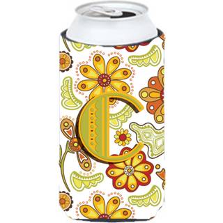 Brev C blomster sennep og grøn høj dreng drikke isolator hugger CJ2003-CTBC