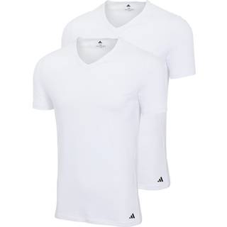 adidas 2-pak V-Neck Active Flex Cotton T-Shirt - White - X-Large