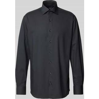 MODERN FIT Performance Shirt in black plain