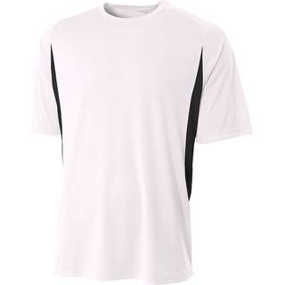 Herre Køleprestation Farve blokeret T -shirt - sort hvid - 4xl (D0102H7K9I8)