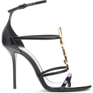 Saint Laurent Cassandra 100 leather sandals - black - EU 38