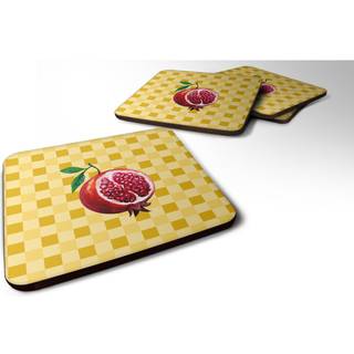 """" Caroline's Treasures skiver granatæble på Basketweave Dekorative Coasters 3.5 multicolor """"