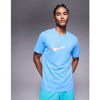 Nike Training Lava Swoosh T Shirt Blue