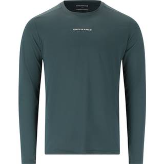 Endurance Loker Langærmet T-shirt Str. L Grøn Herre - Ideel til løb og træning