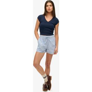 Superdry Superdry Blue/White Stripe Elastic 100% Cotton Shorts
