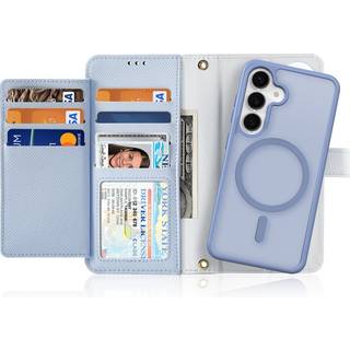 Samsung Galaxy S25+ Dux Ducis Lawa Wallet læderetui m. magnetisk cover - babyblå