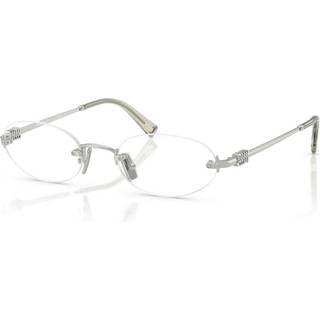 Miu Miu Kvinde MU 53WV 1BC1O1 Optiske stel Metal Sølv Transparent Rund Normal - Sølv