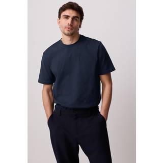 Next Navy Blue Regular Fit Smart Soft Touch Heavyweight T-Shirt