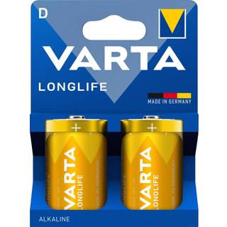 Varta Longlife Alkaline D batteri LR20 2-pak