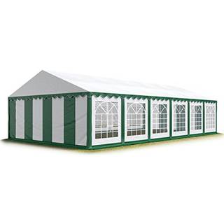 6x12m, Partytelt, PVC-teltdug, grøn og hvid - (6052)