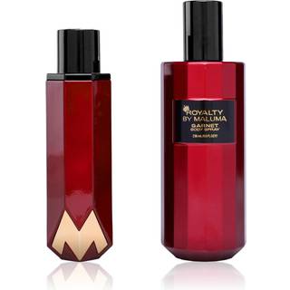 Royalty af Maluma Garnet Gift Set 2 stk - Langvarig Fougere Woody parfume til mænd - fed og levende kropsspray til mænd - langvarige topnoter af