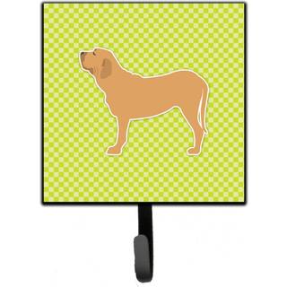 """" Caroline's Treasures Fila Brasileiro Checkerboard Green Leash eller Key Holder BB3879SH4 Small Multicolor """"