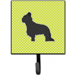 """" Caroline's Treasures Briard Checkerboard Green Leash eller Key Holder BB3826SH4 Lille multicolor """"