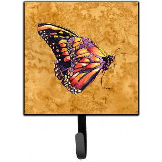 """" Caroline's Treasures 8858SH4 Butterfly on Gold Leash eller Key Holder Small Multicolor """"