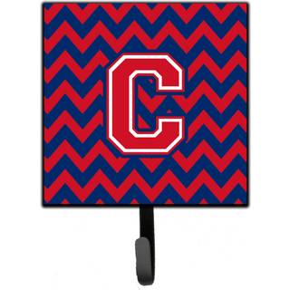 """" Caroline's Treasures Letter C Chevron Yale Blue og Crimson Leash eller Key Holder CJ1054-CSH4 Lille Multicolor """"
