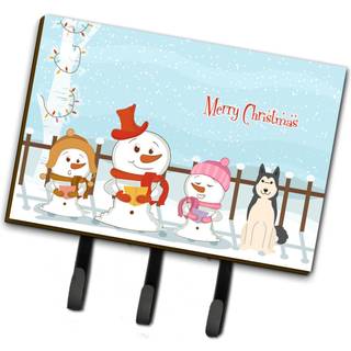 """" Caroline's Treasures Merry Christmas Carolers West Siberian Laika Spitz Leash eller Key Holder BB2356TH68 Triple Multicolor """"