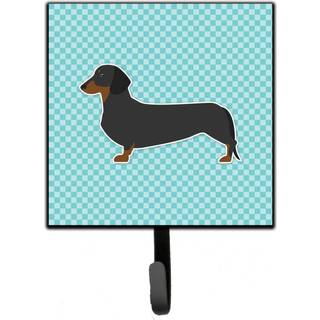 """" Carolines skatte Dachshund Checkerboard Blue Leash eller Key Holder BB3682SH4 Lille multicolor """"
