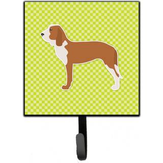 """" Caroline's Treasures Spanish Hound Checkerboard Green Leash eller Key Holder BB3791SH4 Small Multicolor """"