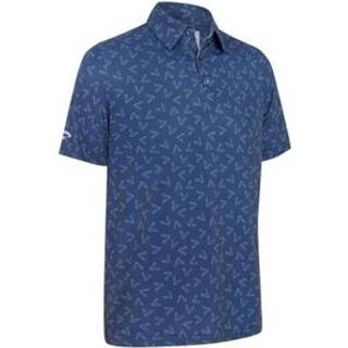 Callaway Golf Callaway Apparel Large Blå All-Over Chev Printed Polo-skjorter