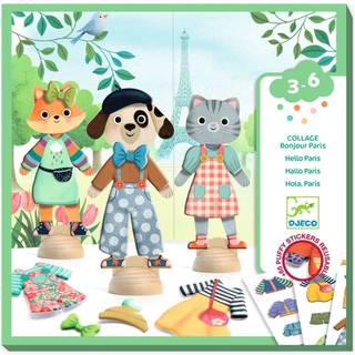 Påklædningsdukker m. stickers - Bonjour Paris