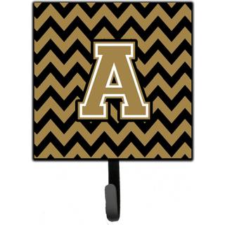 """" Caroline's Treasures Letter A Chevron Black and Gold Leash eller Key Holder CJ1050-Ash4 Small Multicolor """"