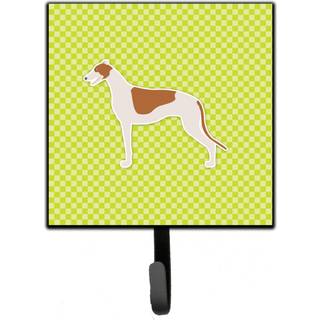 """" Caroline's Treasures Greyhound Checkerboard Green Leash eller Key Holder BB3805SH4 Lille Multicolor """"