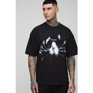 Mens Black Tall Oversized Jerry Cantrell License Print T-Shirt