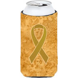Guldbånd til barndomskræftbevidsthed Tall Boy Beverage Isulator Hugger An1209TBC
