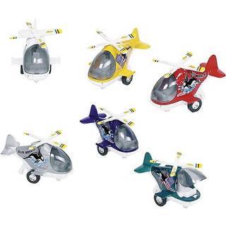 Goki Mini træk tilbage helikopter 10 cm. - ass. farver