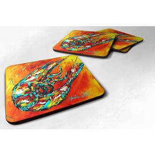 """" Caroline's Treasures MW1076FC rejer opvarmning af skumcoasters (sæt på 4) 3,5 """" """" H x 3,5 """" ""W multicolor"" ""