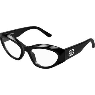 Balenciaga Kvinde BB0400O 001 Vista -rammer Acetat Sort Transparent Cat Eye