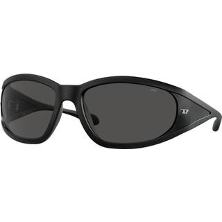 DIESEL Unisex DL3002 501S87 Solbriller Injiceret Sort Grå Pillow Normal