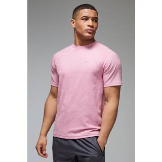 Mens Pink Man Active Regular Camo Raglan Performance T-shirt